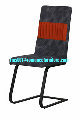 silla de comedor de estilo francés de cuero y tela C1606