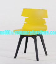 silla de diseño elegante plástico silla de comedor pp colorida silla de ocio PC672
