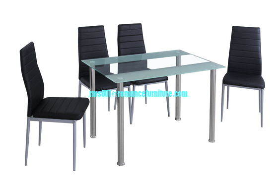 hot sale tempered glass,stainless steel leg dining table T305