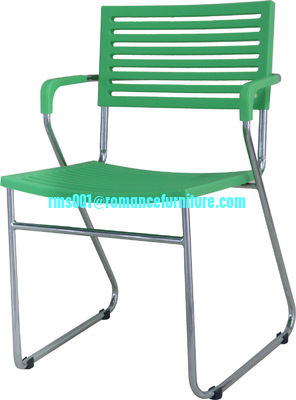 Silla de comedor en PP/ cromo con patas de acero PC114