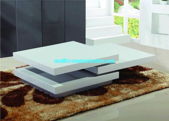 la mesa de café de moda cuadrada blanca MDF Malasia A445