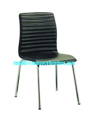 back and seat with hard leather,metal framed with chromed legs. C-05