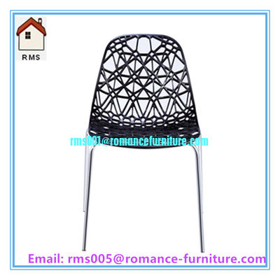 Fabricación de sillas de plástico con forma de flor, silla de plástico PP para exteriores e interiores, PC510