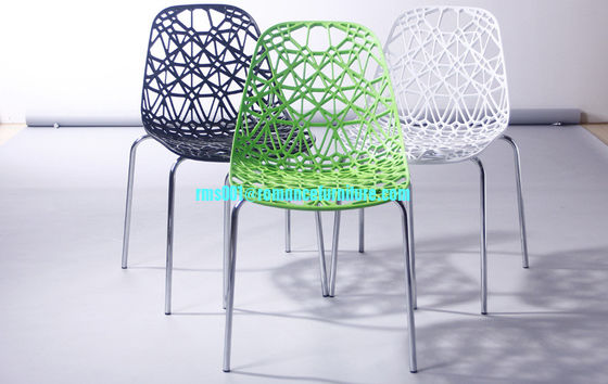 Fabricación de sillas de plástico con forma de flor, silla de plástico PP para exteriores e interiores, PC510