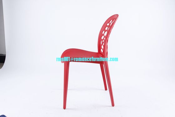 Silla de plástico blanca apilable para restaurante en oferta PC107