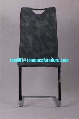 Silla de comedor moderna de diseño nuevo en forma de Z de cuero negro C1605