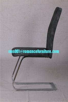 Silla de comedor moderna de diseño nuevo en forma de Z de cuero negro C1605