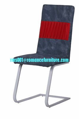 silla de comedor de estilo francés de cuero y tela C1606