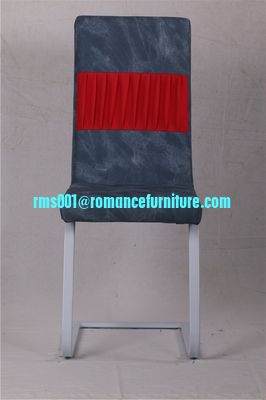 silla de comedor de estilo francés de cuero y tela C1606