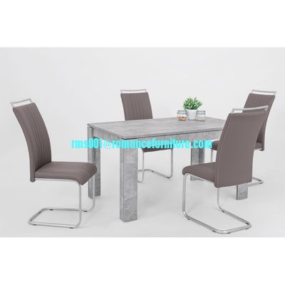 Cubierta de pu con piezas de revestimiento en polvo silla de comedor C1803