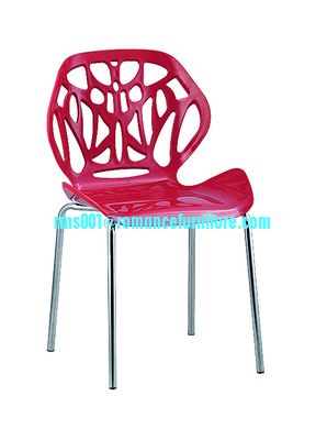 Venta caliente restaurante silla de plástico blanca apilada PC614-1