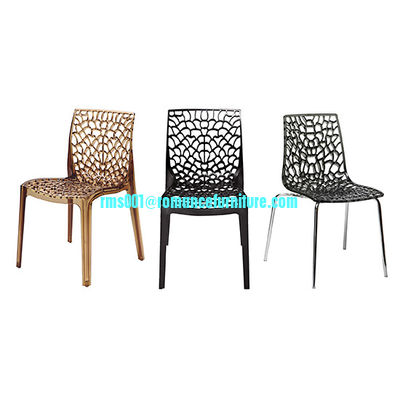 Restaurante de venta caliente silla de plástico blanca apilada silla de banquete PC635-1