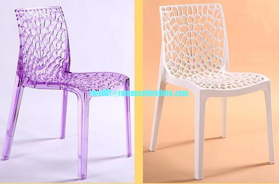 Restaurante de venta caliente silla de plástico blanca apilada silla de banquete PC635-1