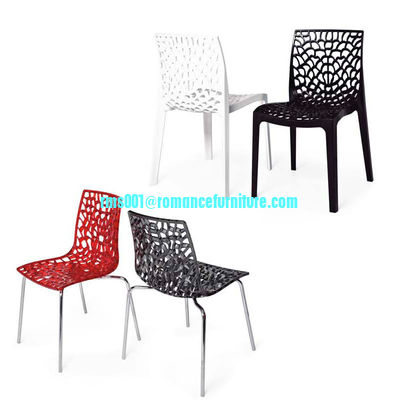 Restaurante de venta caliente silla de plástico blanca apilada silla de banquete PC635-1