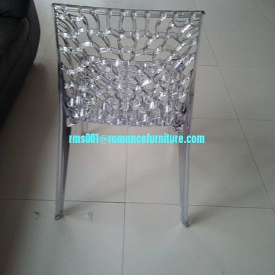Restaurante de venta caliente silla de plástico blanca apilada silla de banquete PC635-1