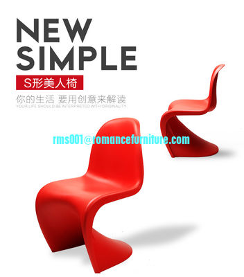 silla de bistró de plástico apilable para muebles de hogar, silla de ocio PC632