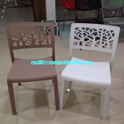 silla de bistró de plástico apilable para el hogar, silla de banquete PC662