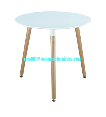 Venta caliente MDF, pie de madera de haya mesa de comedor PT003