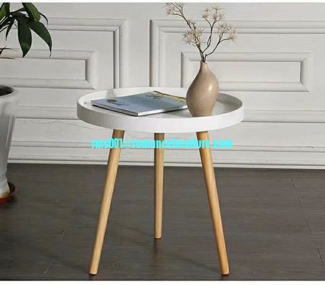 hot sale plastic top,wood legs tea table A801