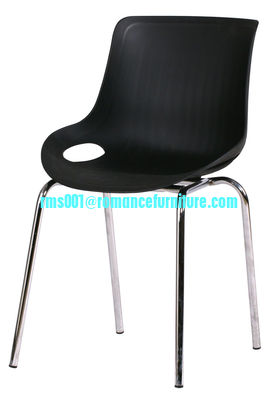 China fábrica de piernas cromadas de plástico silla de comedor silla de ocio PC617