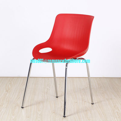 China fábrica de piernas cromadas de plástico silla de comedor silla de ocio PC617