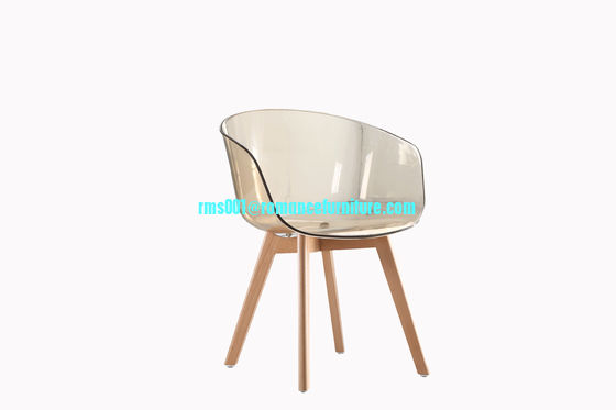 Silla de diseño moderno con patas de madera plástica, Silla de exterior, Silla de ocio, PC1719