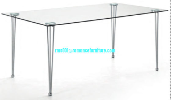 Mesa de comedor de cristal ROXANA